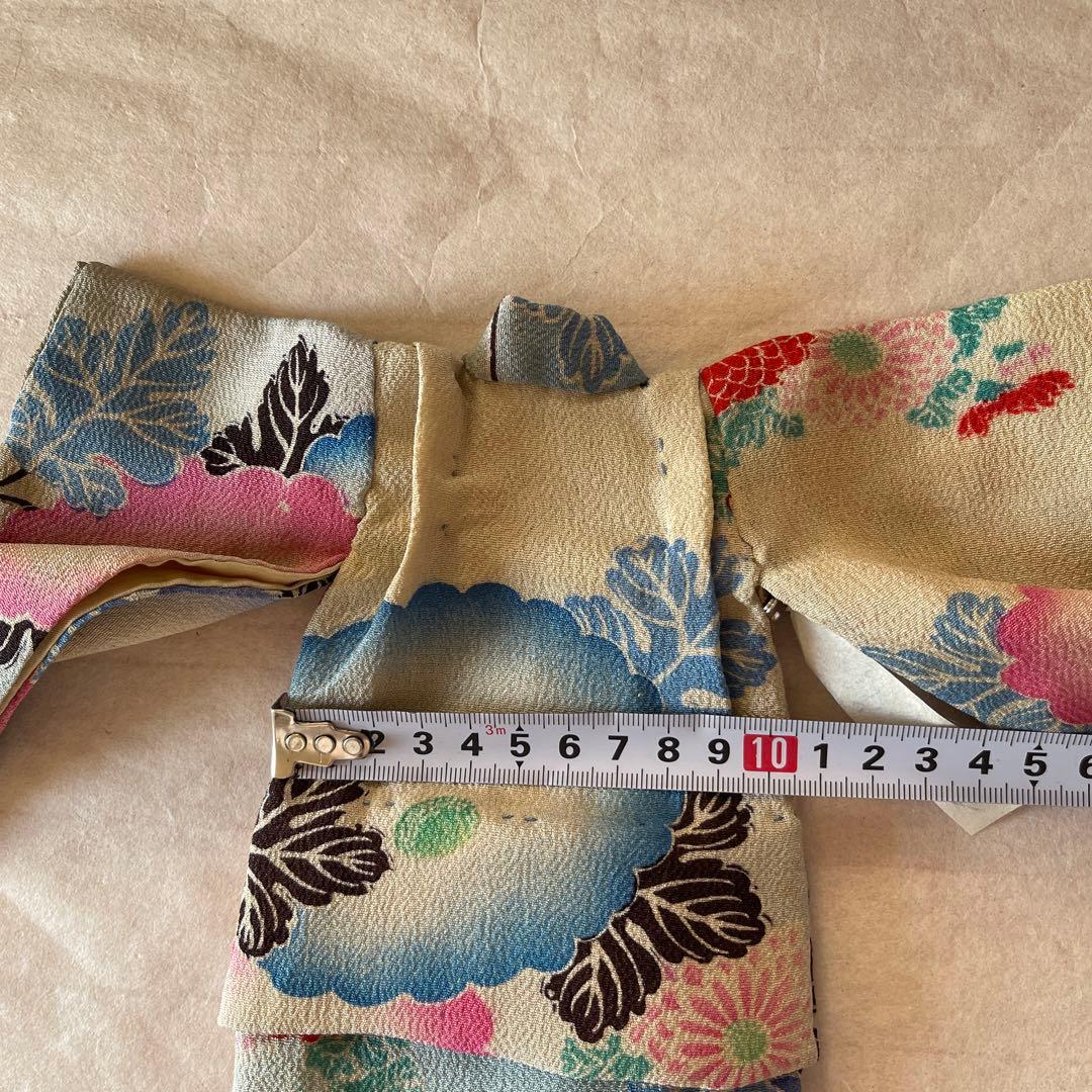 古布　江戸縮緬　人形の着物　6号　121211