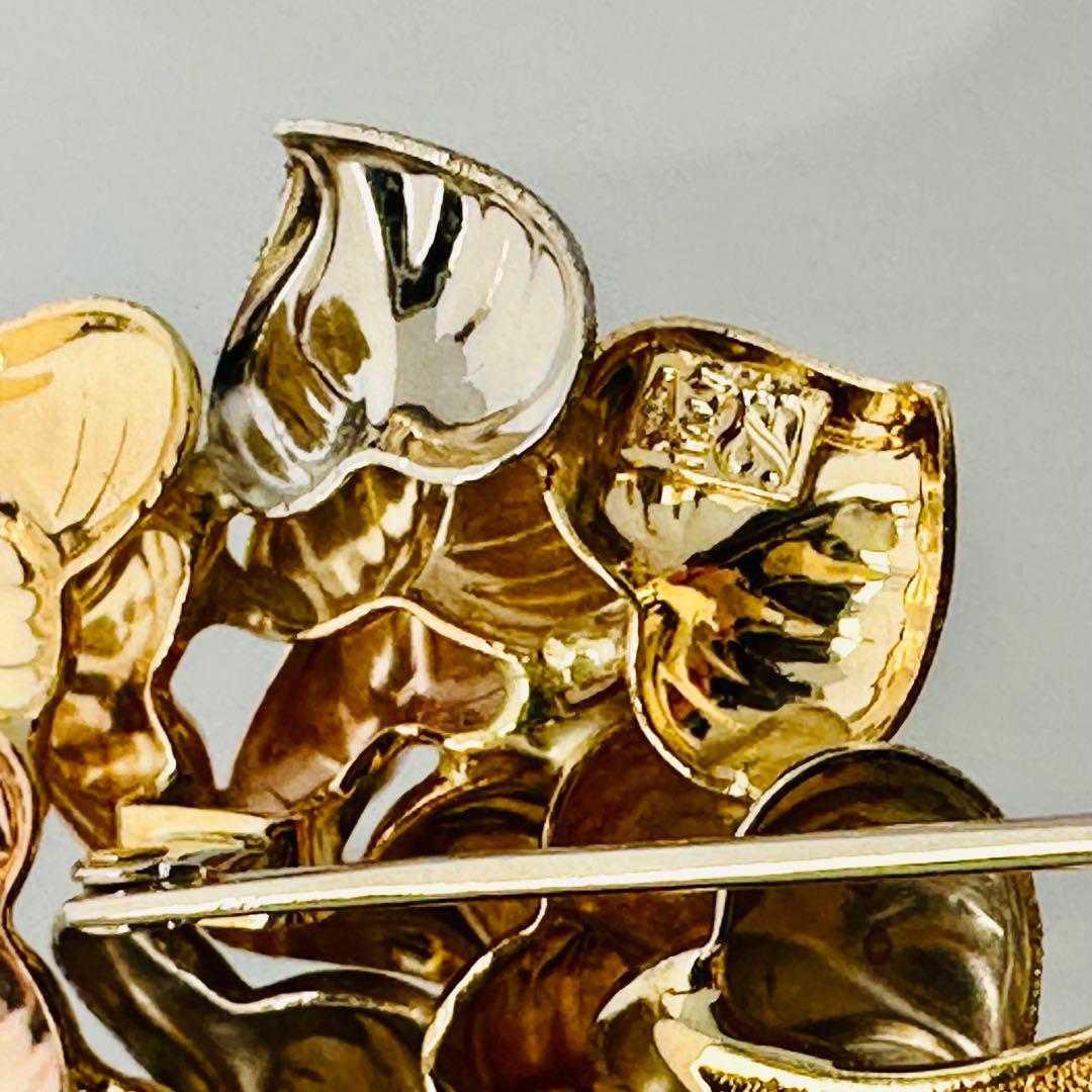 k18金 ．750．トレベール、ブローチ(未使用) N o.1340.