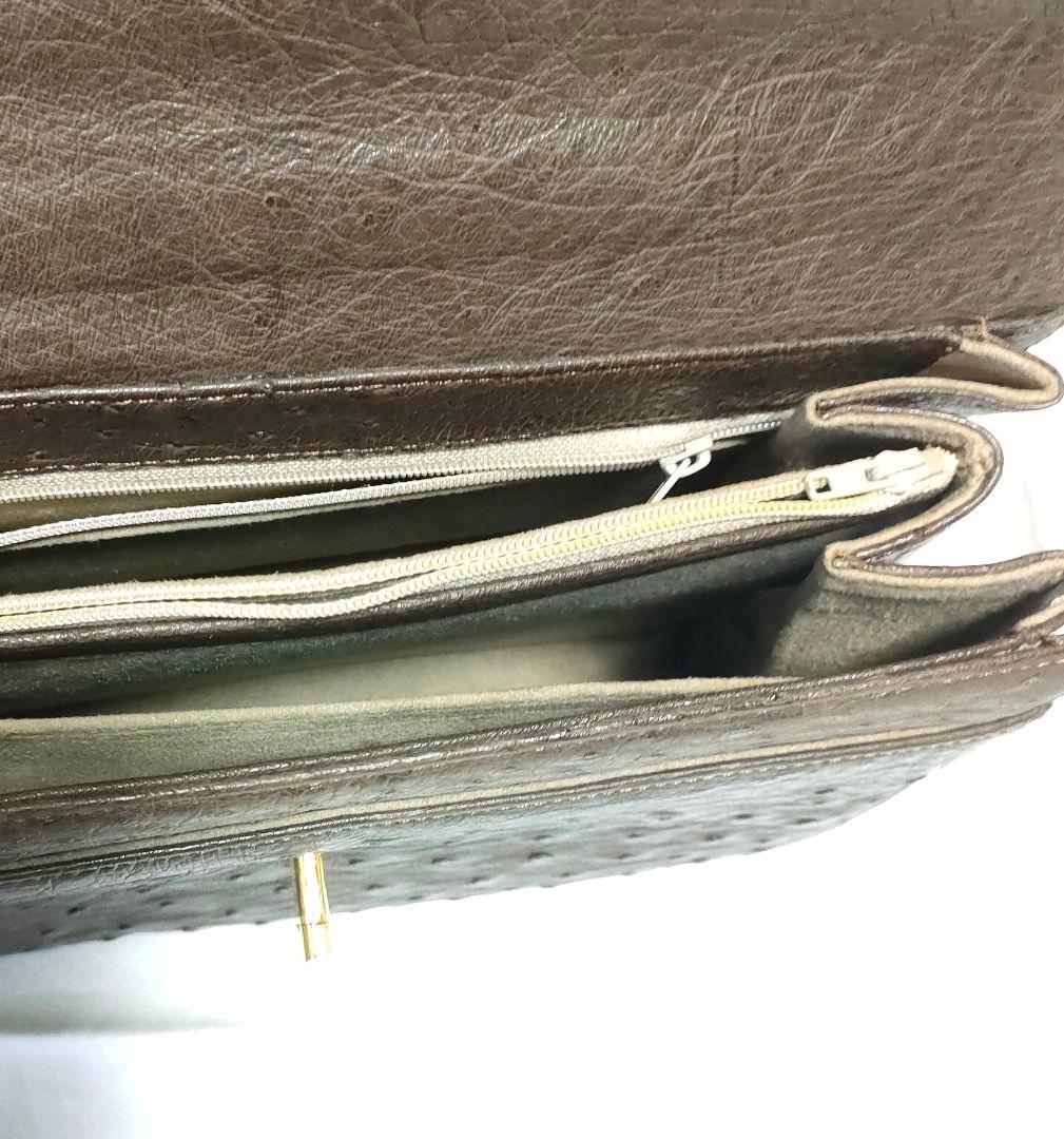 オーストリッチ   ハンドバッグ   ストラップ付き