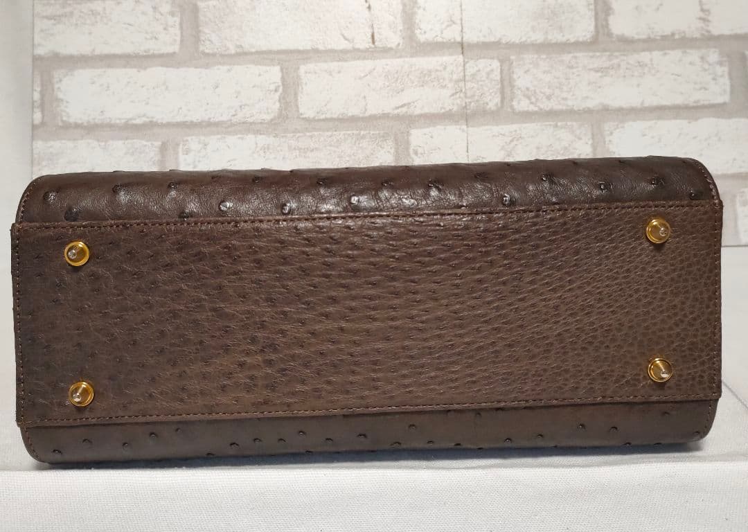 オーストリッチ   ハンドバッグ   ストラップ付き