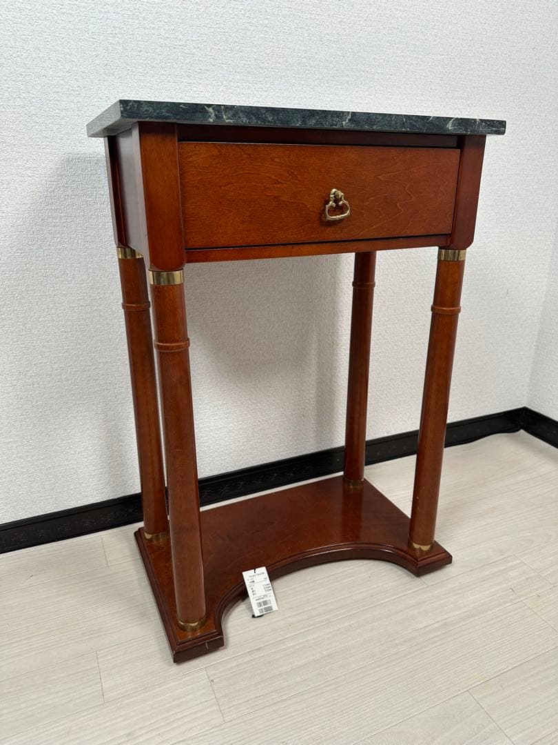 展示品 イトキン社 マーブルトップテーブル 大理石 サイドテーブル ※i1※