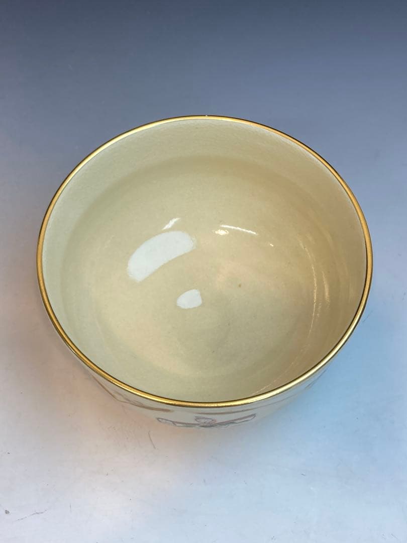 高台寺窯 陶楽 作 仁清貝合雛人形茶碗 共箱 茶道具