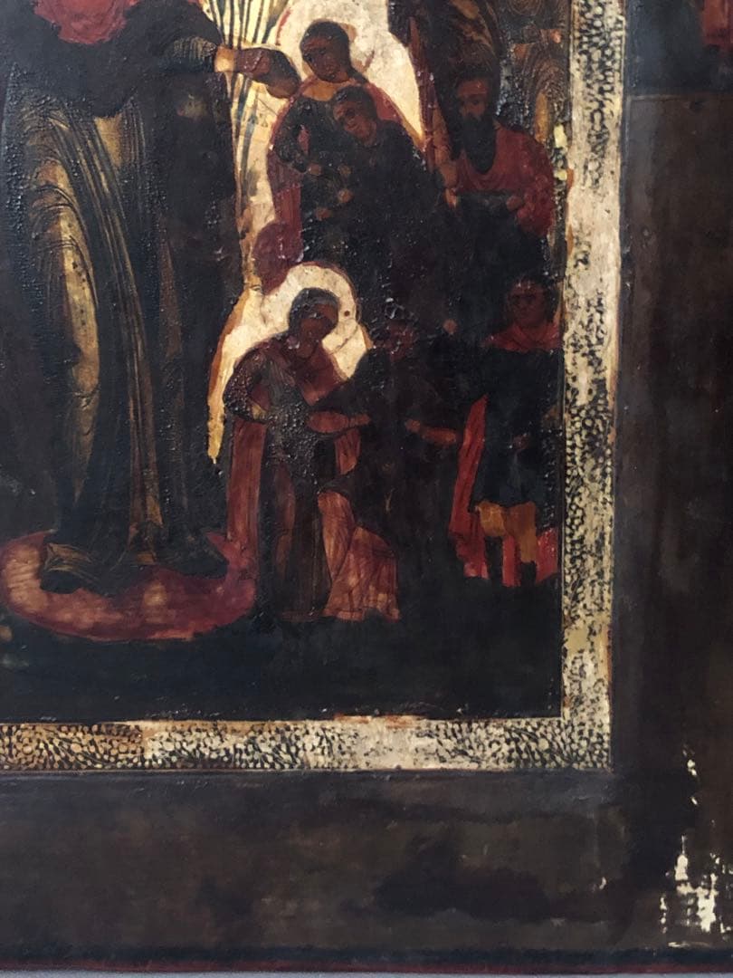 東欧イコン　パレスチナ・ベツレヘムにて購入　アンティーク　キリスト教　宗教画