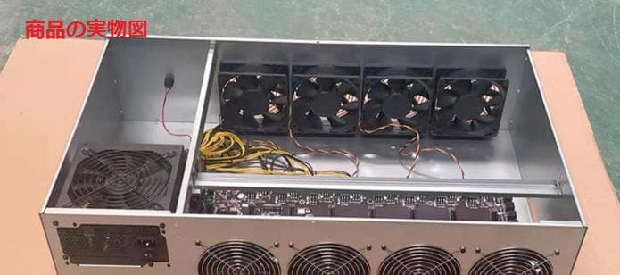 新品 8GPU用マイニングリグ 両面12cmファン8点 速度調節できる