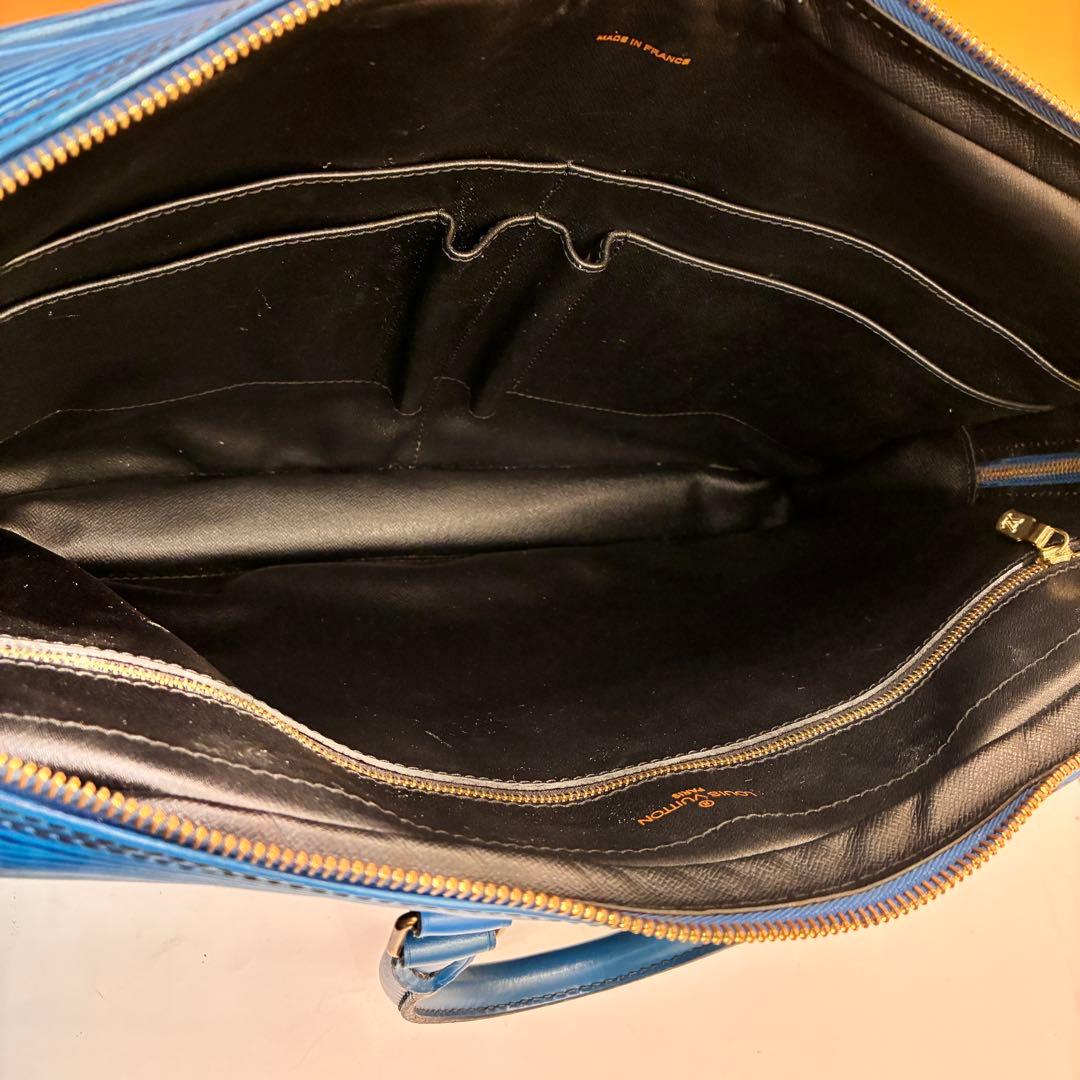 【美品✨】ルイヴィトン エピ ポルトドキュマン ビジネスバッグ 青 A4