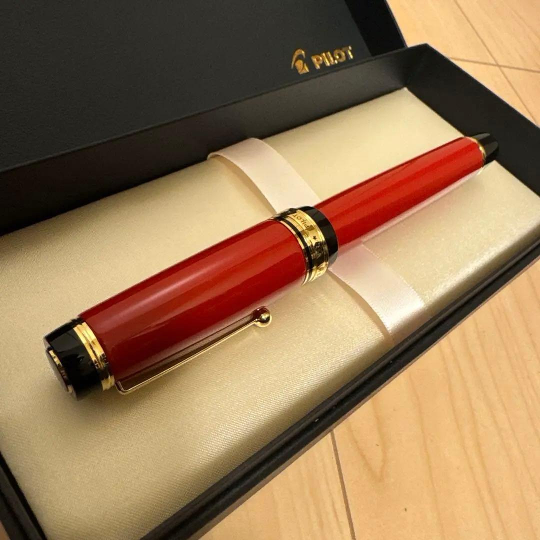 【極美品】試し書きのみ　カスタムURUSHI　B字　パイロット　PILOT 朱漆