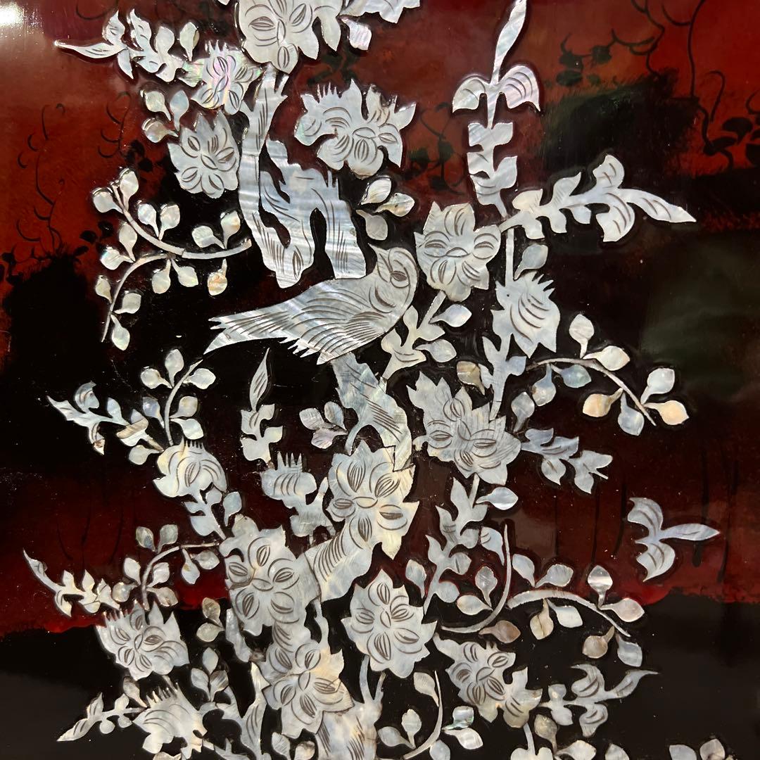 螺鈿　螺鈿細工　漆工　壁飾り 古美術品 漆芸