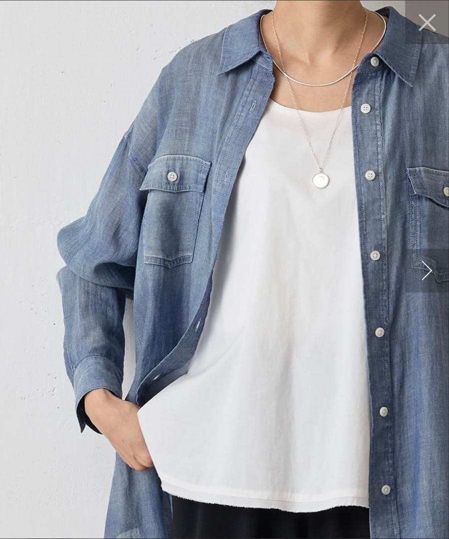 【今季新作/試着のみ】ビアズリー シャツタンク(ホワイト)