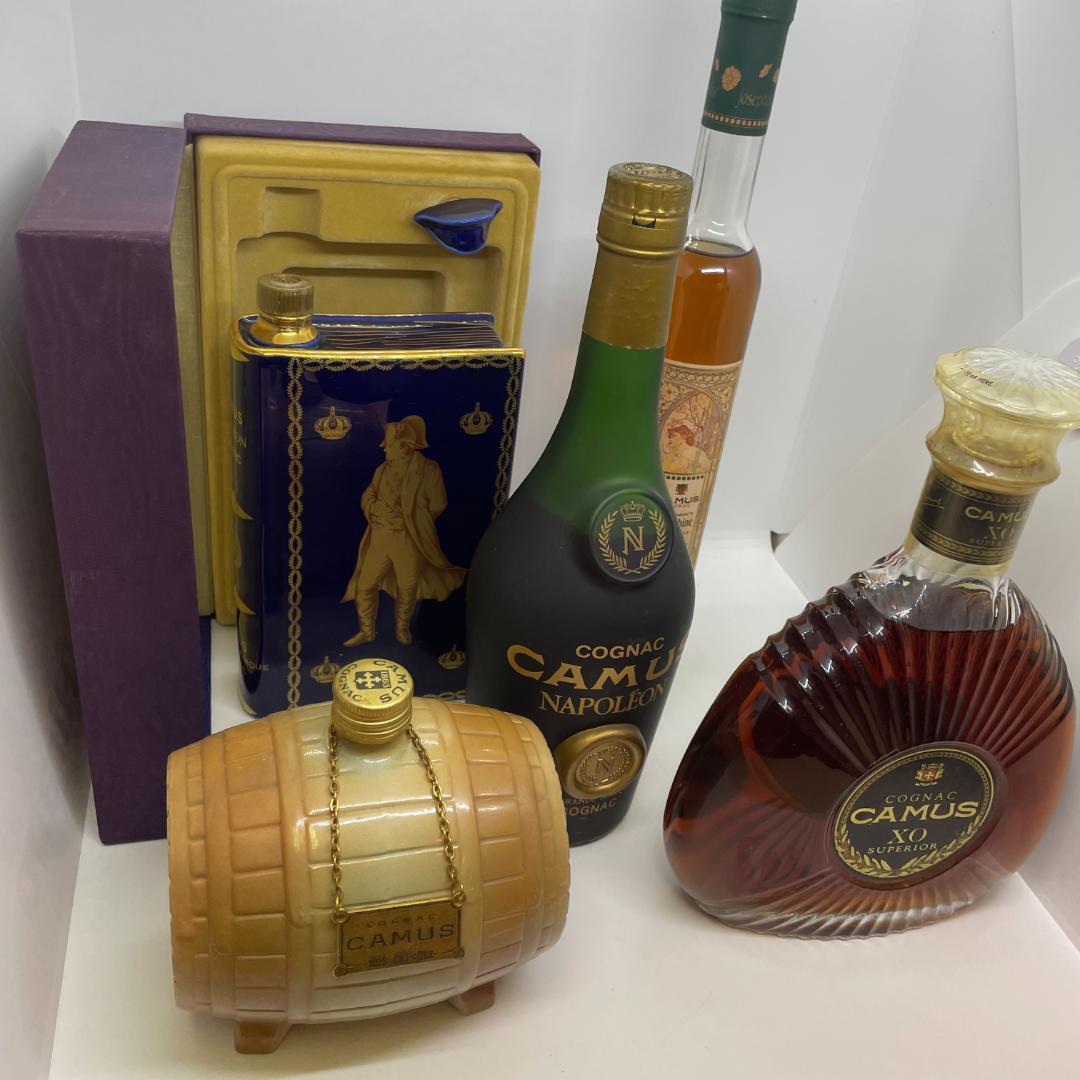 【古酒/未開栓】カミュ CAMUS コニャック 5本セット 陶器ブック型ほか