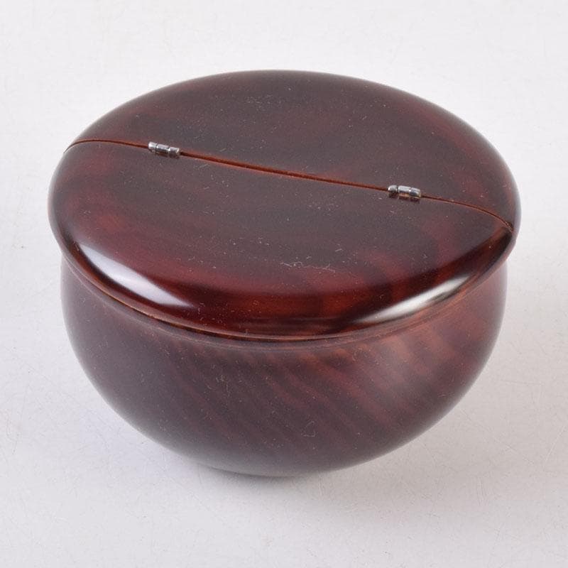 茶道具　加賀蒔絵師　田中宗凌作　早梅に鴛鴦蒔絵　割蓋茶器　共箱　V　8523