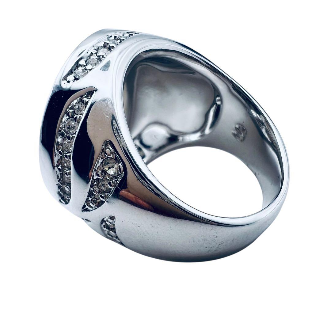 超美品✨スワロフスキー　マザーオブパール　シェル　クリスタル　リング