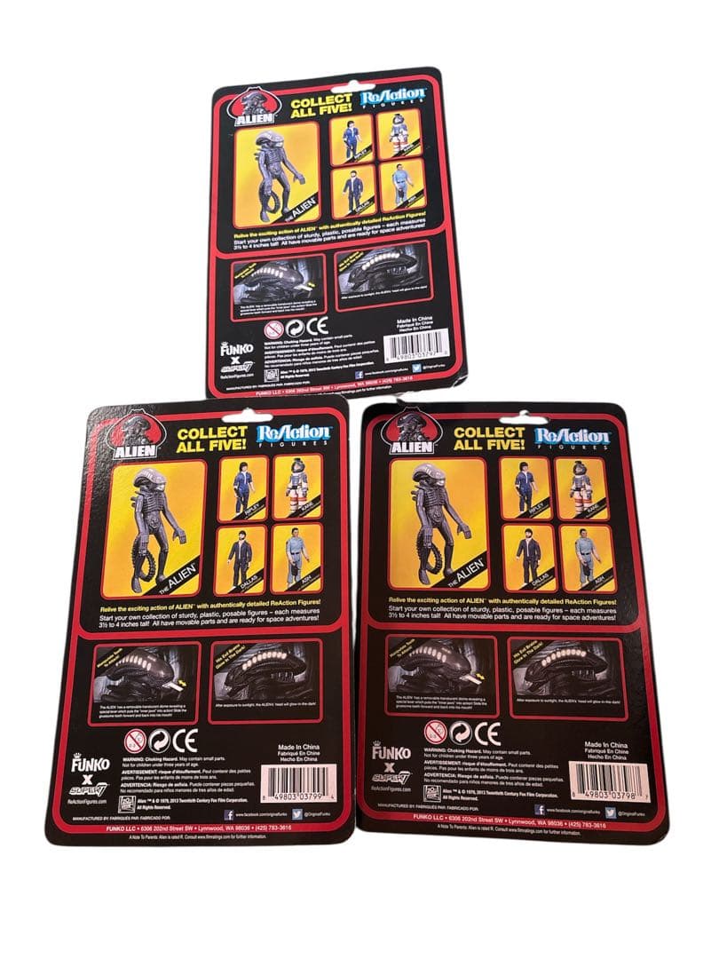 エイリアン　リアクションフィギュア　super7 映画　リプリー ギーガー