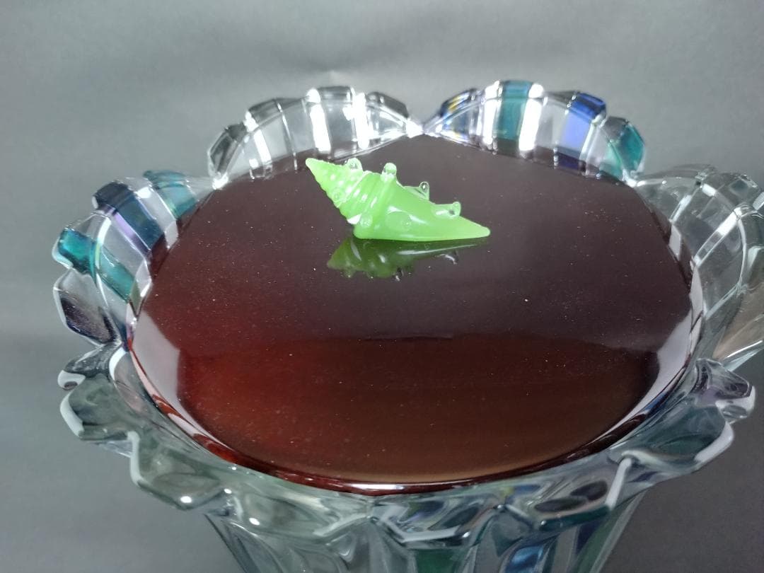 義山　水指　麦藁手　潮騒　ギヤマン　むぎわらで　しおさい　ガラス