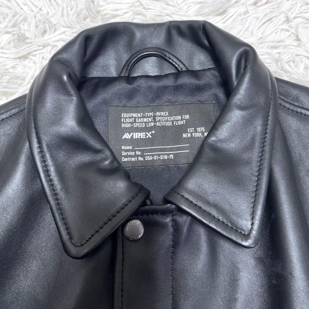 AVIREX アヴィレックス レザー ジャケット トムキャット 革ジャン 黒 L