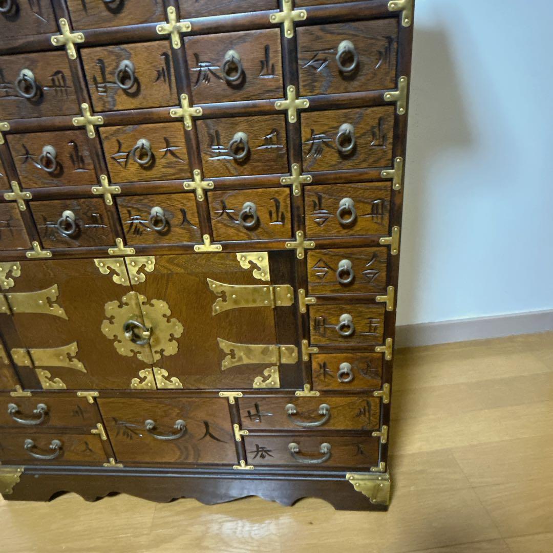 薬箪笥 薬箱 飾棚 小物入れ アンティーク レトロ 昭和 骨董 ヤクジャン