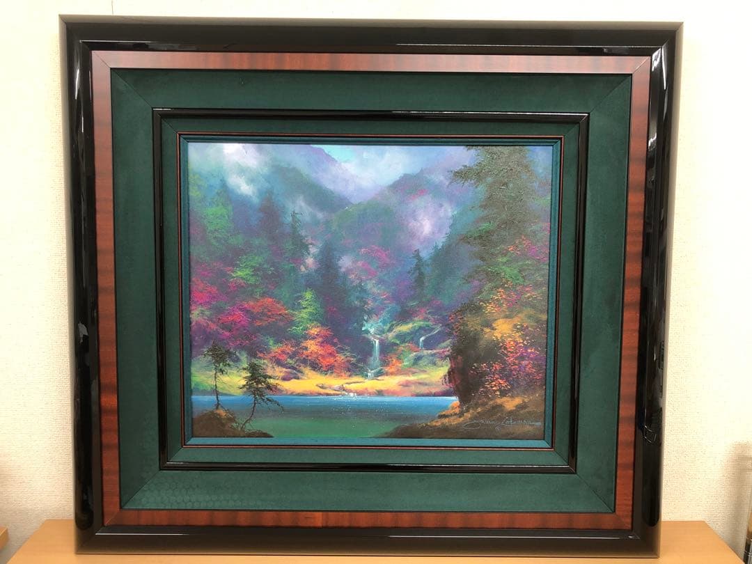 ジェームズ・コールマン James Coleman 風景画 油彩額縁 サインあり