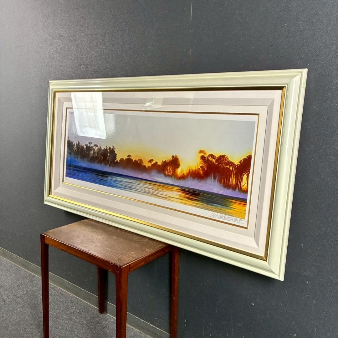 美品 ミッシェル・バテュ「時の流れ」シルクスクリーン 大作 直筆サイン・保証書有