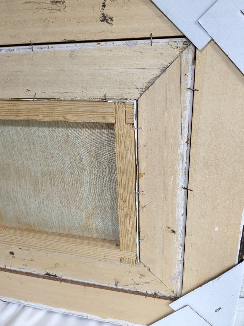 金縁　額縁　油絵　春　桜