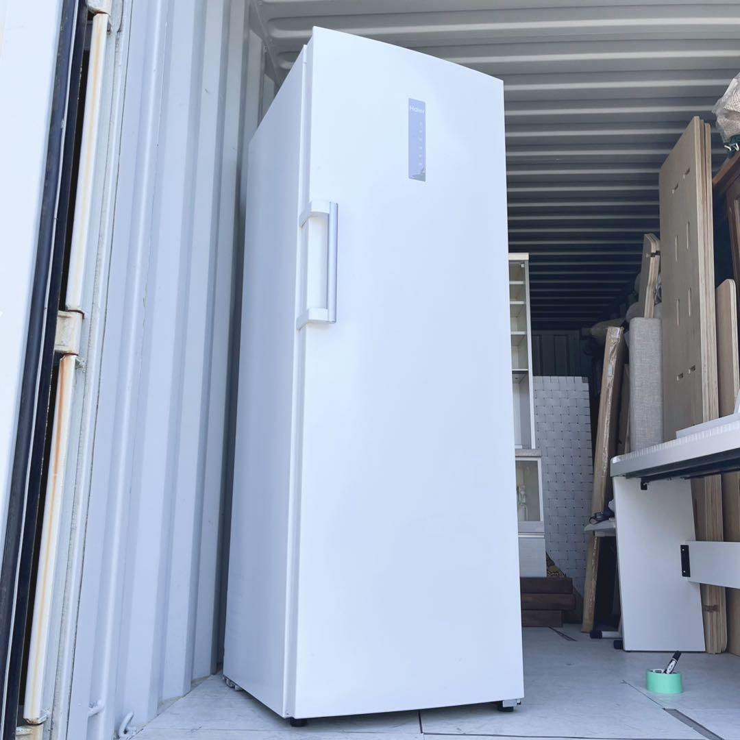 取付無料！タッチパネル搭載クリアホワイト大容量前開きワンドア冷凍庫！洗濯機