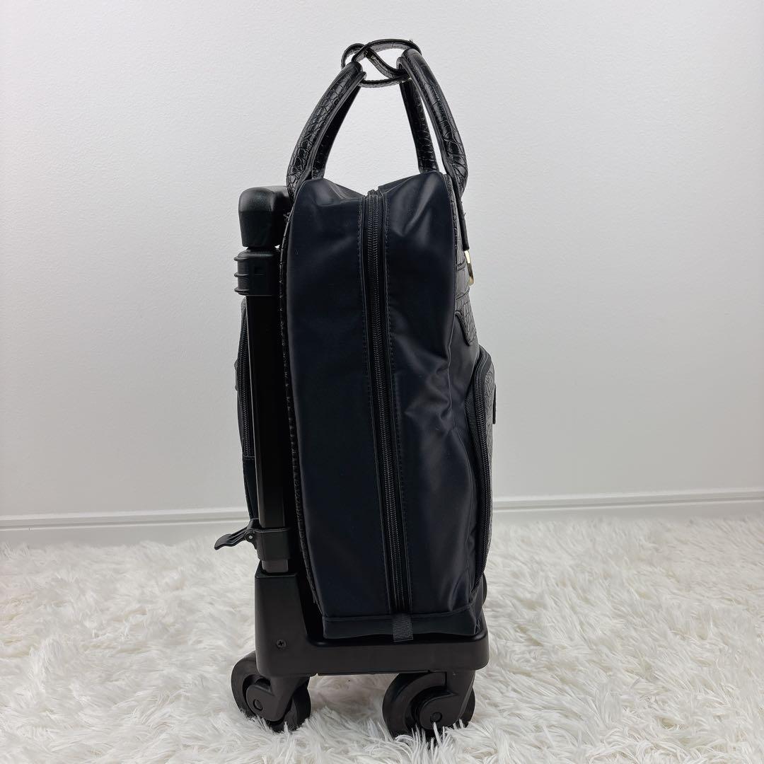 極美品✨ SWANY スワニー キャリーバッグ レザー クロコ型押し 機内持込み