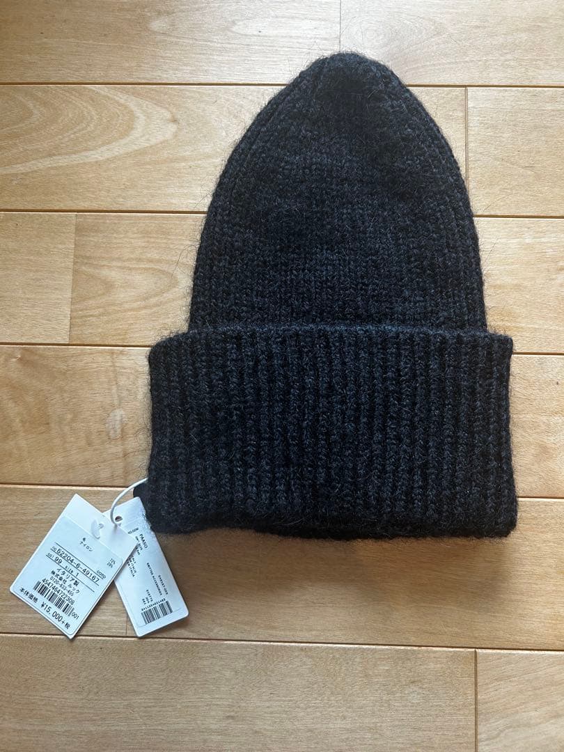 新品　タグ付き　マリメッコ　ニット帽　ブラック