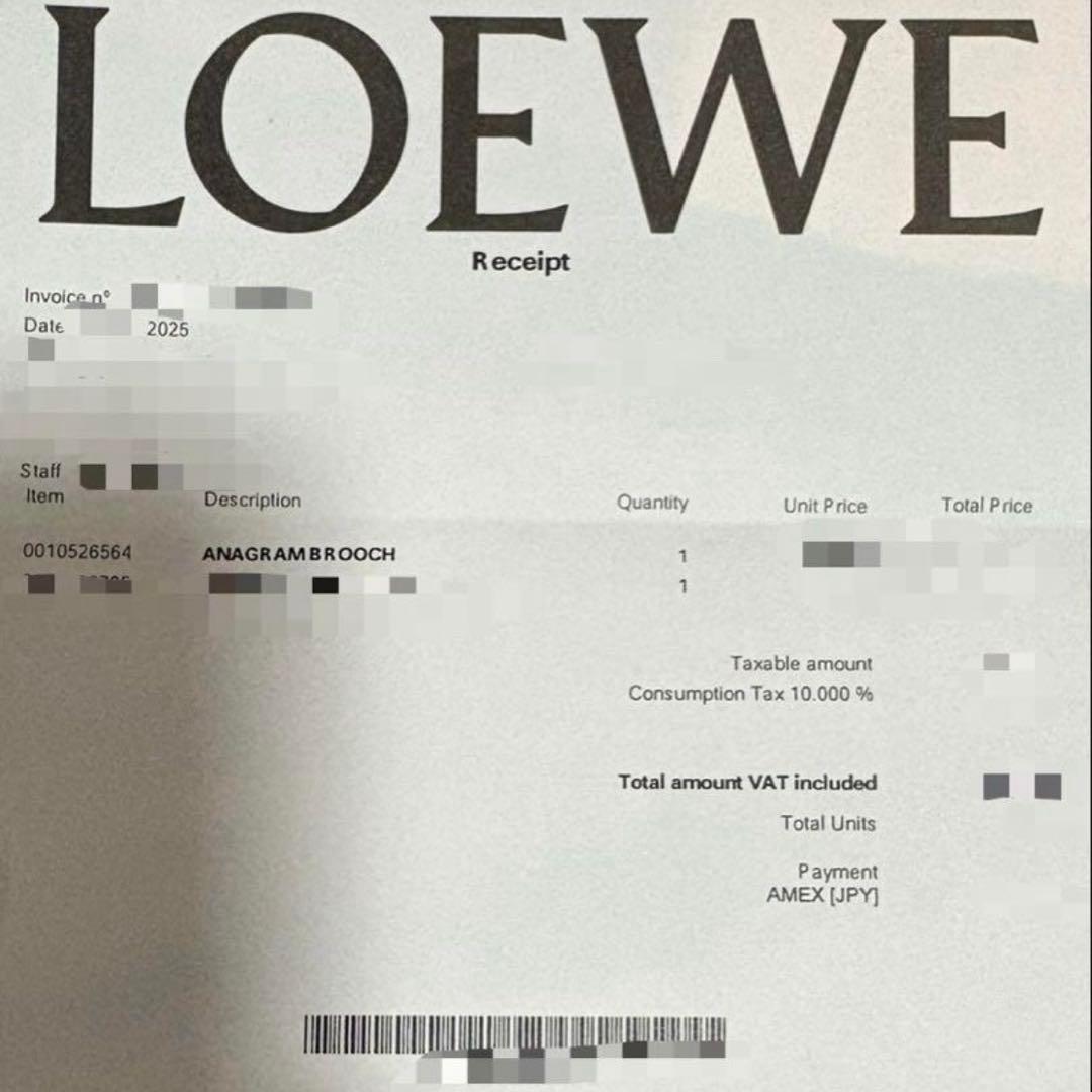 SALE❗️【新品未使用】ロエベ アナグラムブローチ　マルチカラー