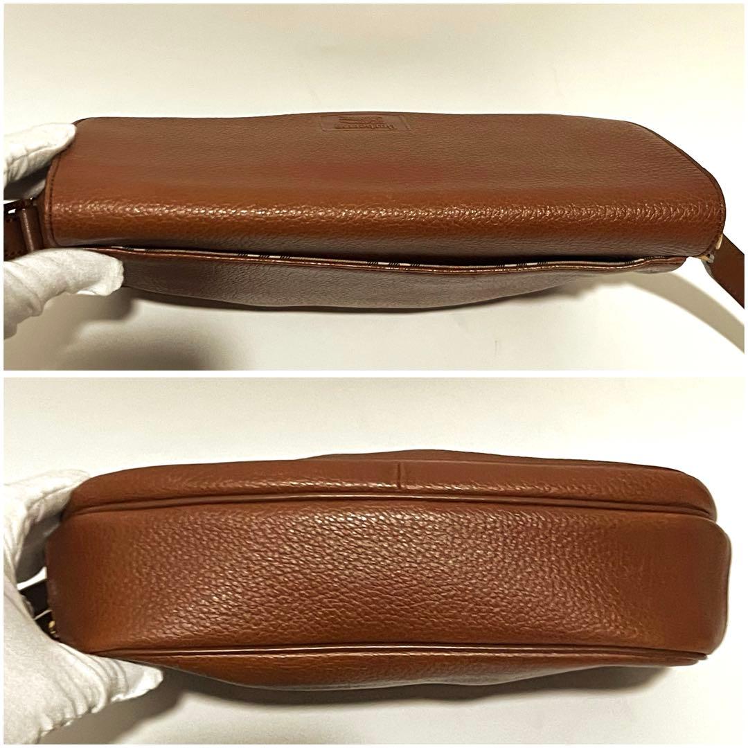 銀次郎様 Burberrys シャドーホース レザー ショルダーバッグ ブラウン