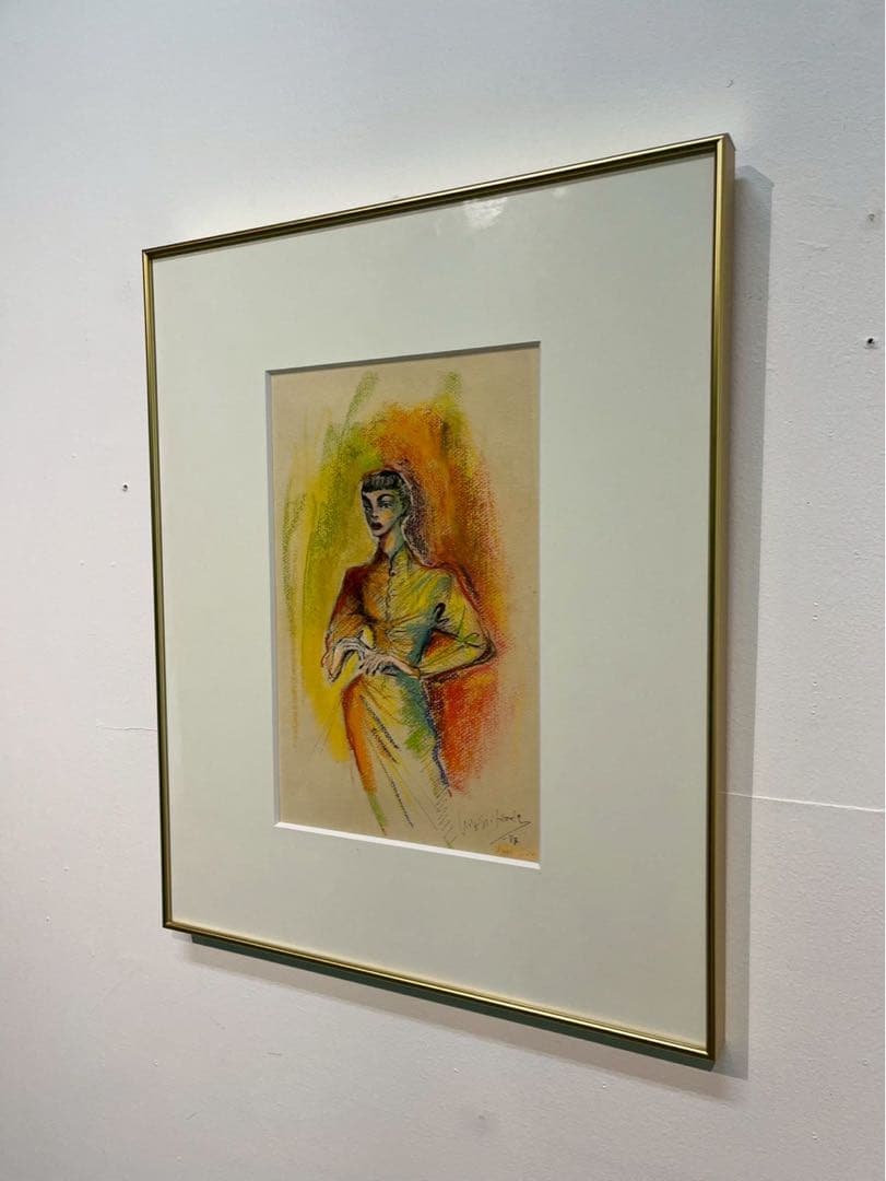 金子国義《女性像》1984年 パステル 真作保証