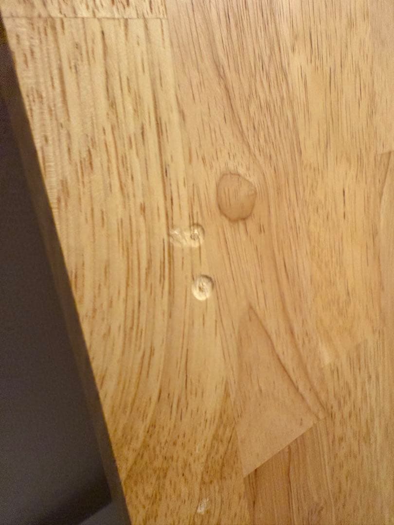 Kanademono ラバーウッドデスク180x80 白脚