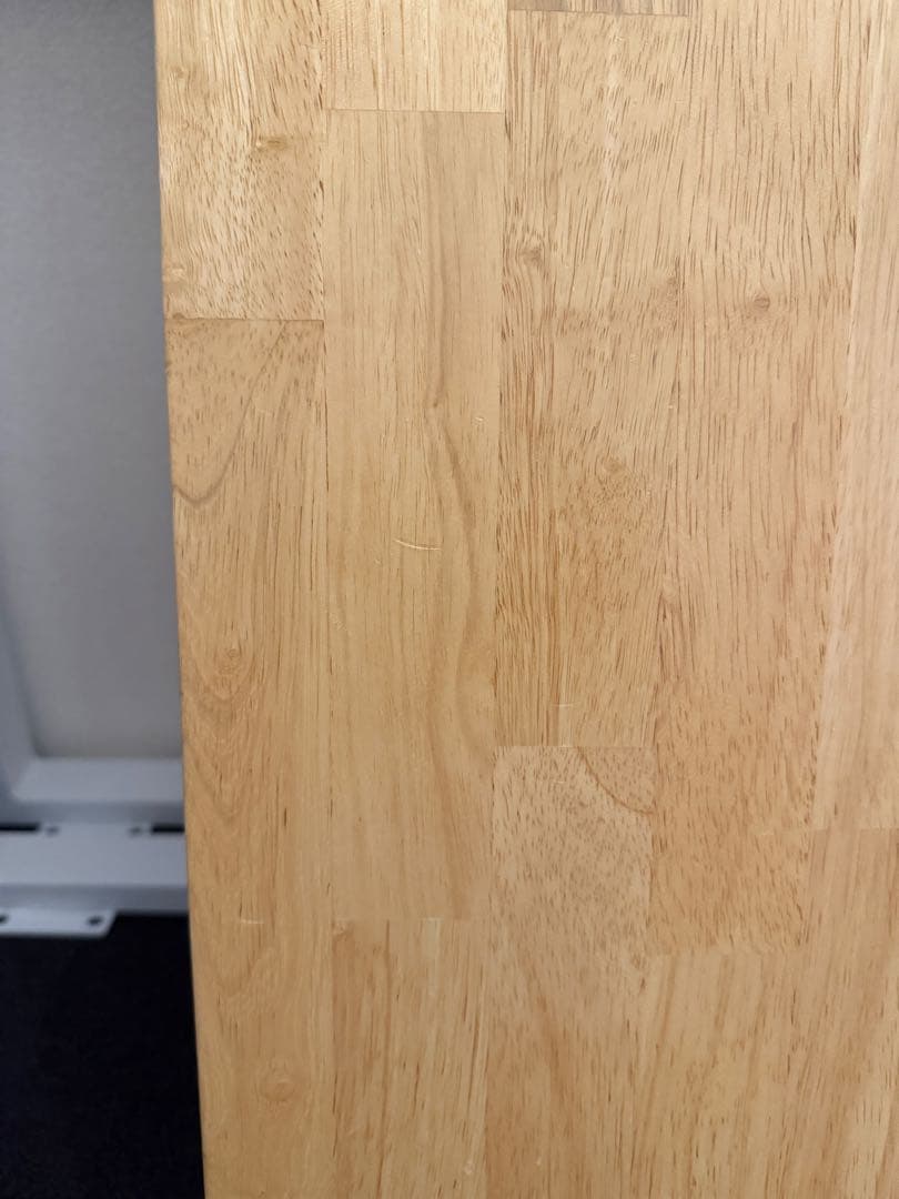 Kanademono ラバーウッドデスク180x80 白脚