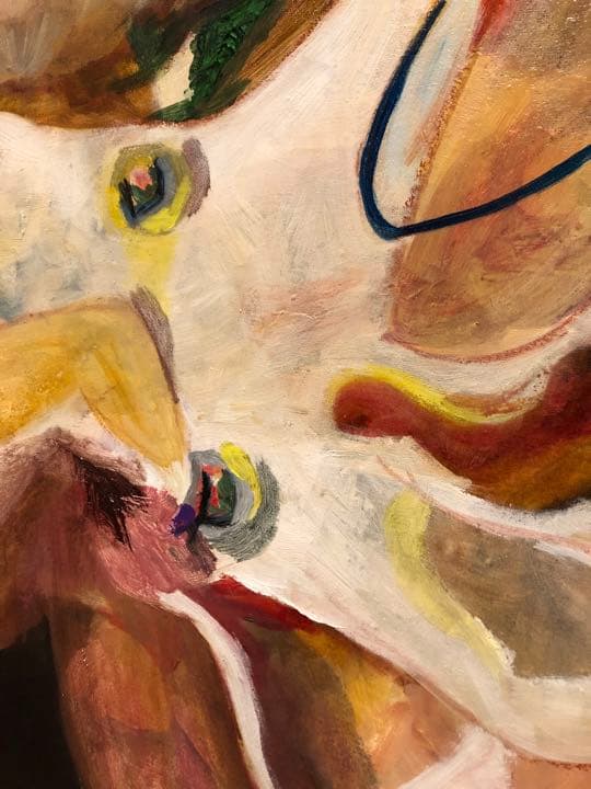 【F30号】タコを捕まえる 油絵 原画 oil painting 抽象画 たこ