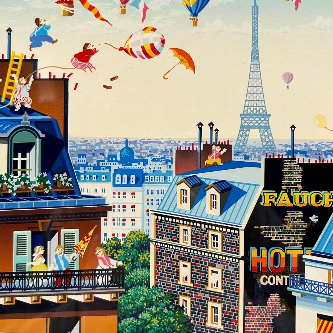 ヒロ・ヤマガタ「バルーニング」シルクスクリーン 直筆サイン入り エンボス印有り