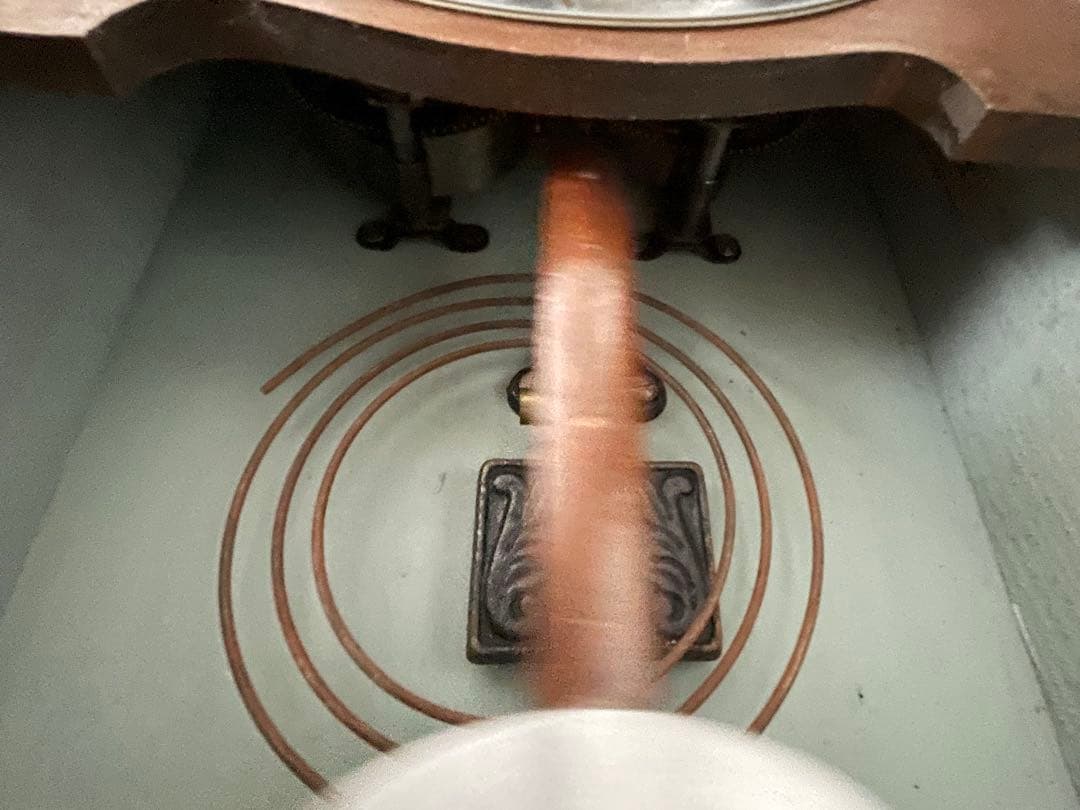 精工舎　 ゼンマイ振り子時計 ボンボン時計　ライトブルー　完動品