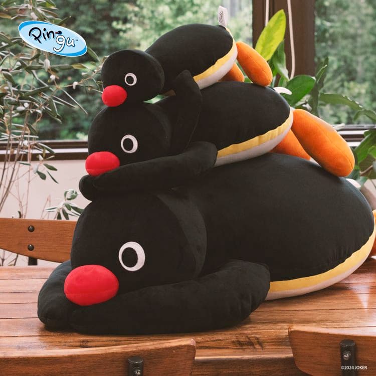 Pingu　寝そべり ぬいぐるみ 1-3等セット