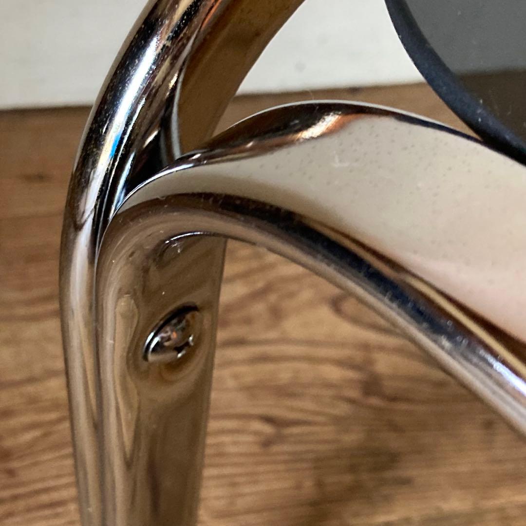 ヴィンテージ クロム スモーク ガラス サイドテーブル スペースエイジ