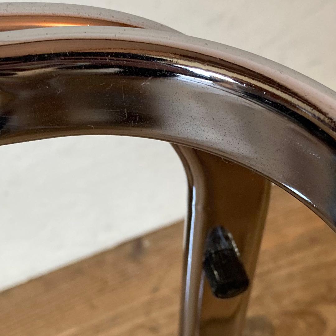 ヴィンテージ クロム スモーク ガラス サイドテーブル スペースエイジ