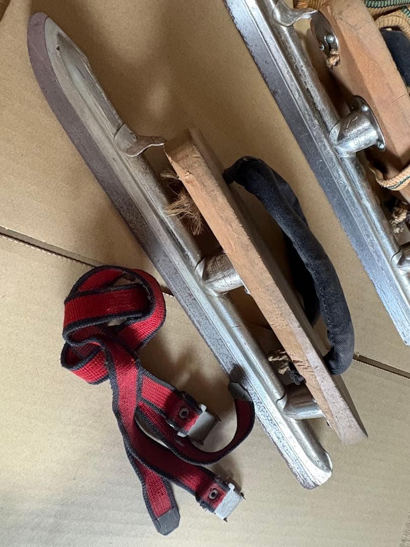 レトロ 下駄 スケート靴 アンティーク