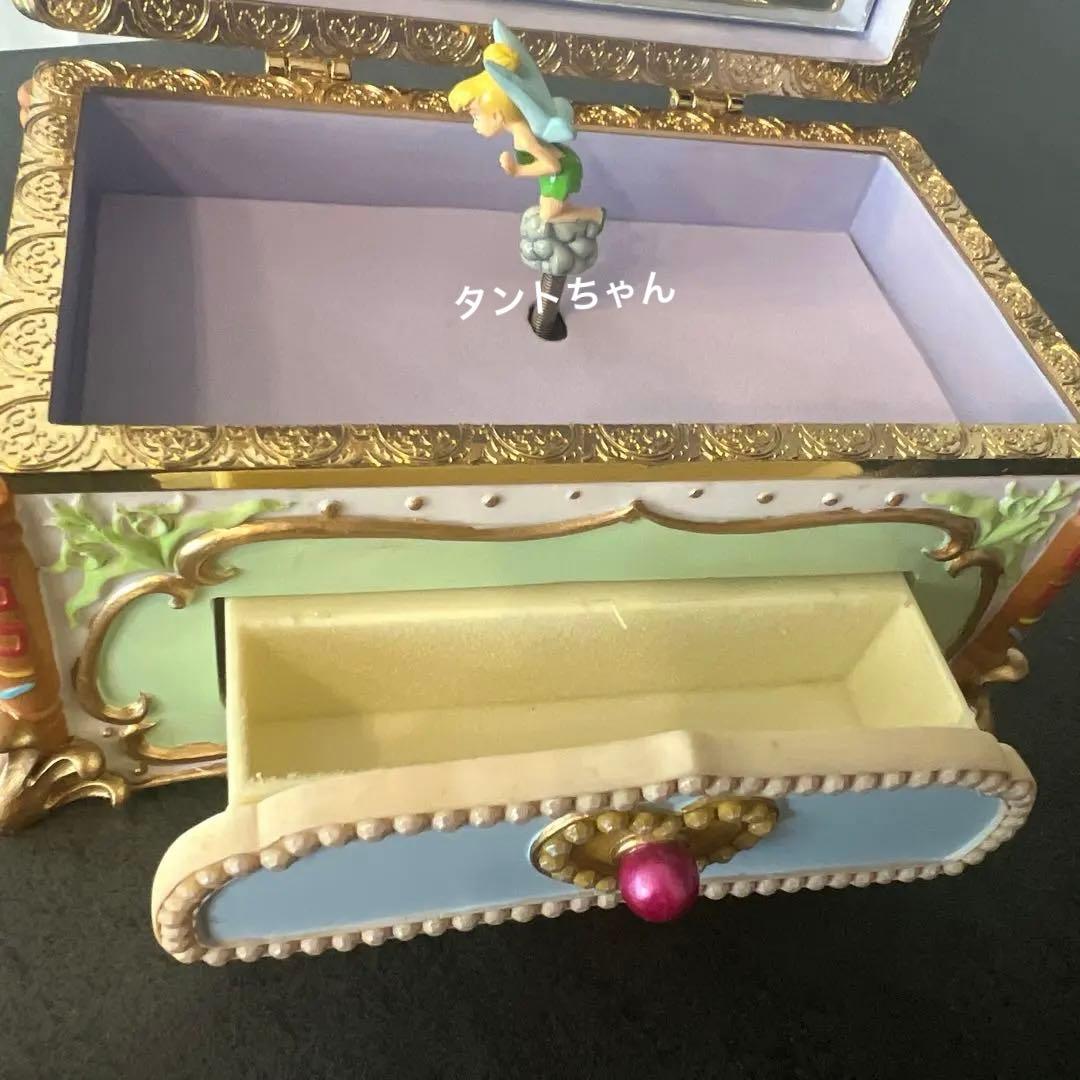 Disney ピーターパン ティンカーベル オルゴール　宝石箱　置物　陶器