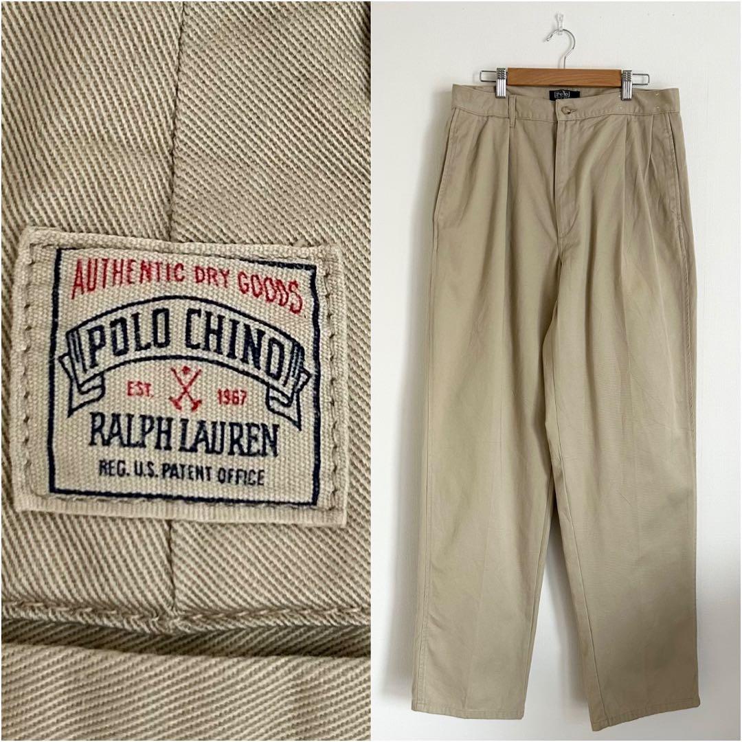 初期タグ Polo by Ralph Lauren ポロチノ ツータック USA