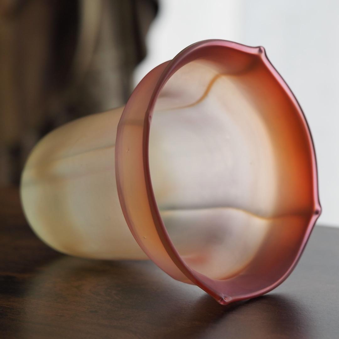 シェードランプ ヴァセリンガラス 天吊りランプ / アンティーク 英国製