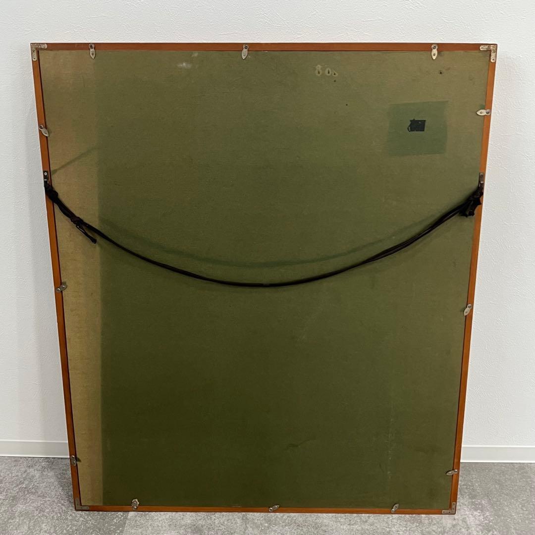 アンティーク インテリア チューリップ りんご 油彩画 J.J