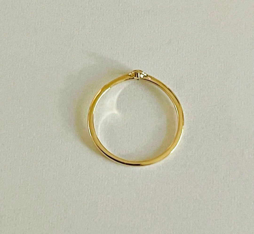 とん★ブルームーンストーン★k10 ピンキーリング★5号