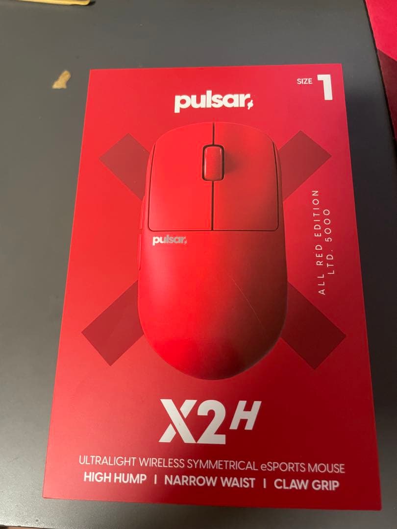 マウス・トラックボール Pulsar X2H size1 red edition