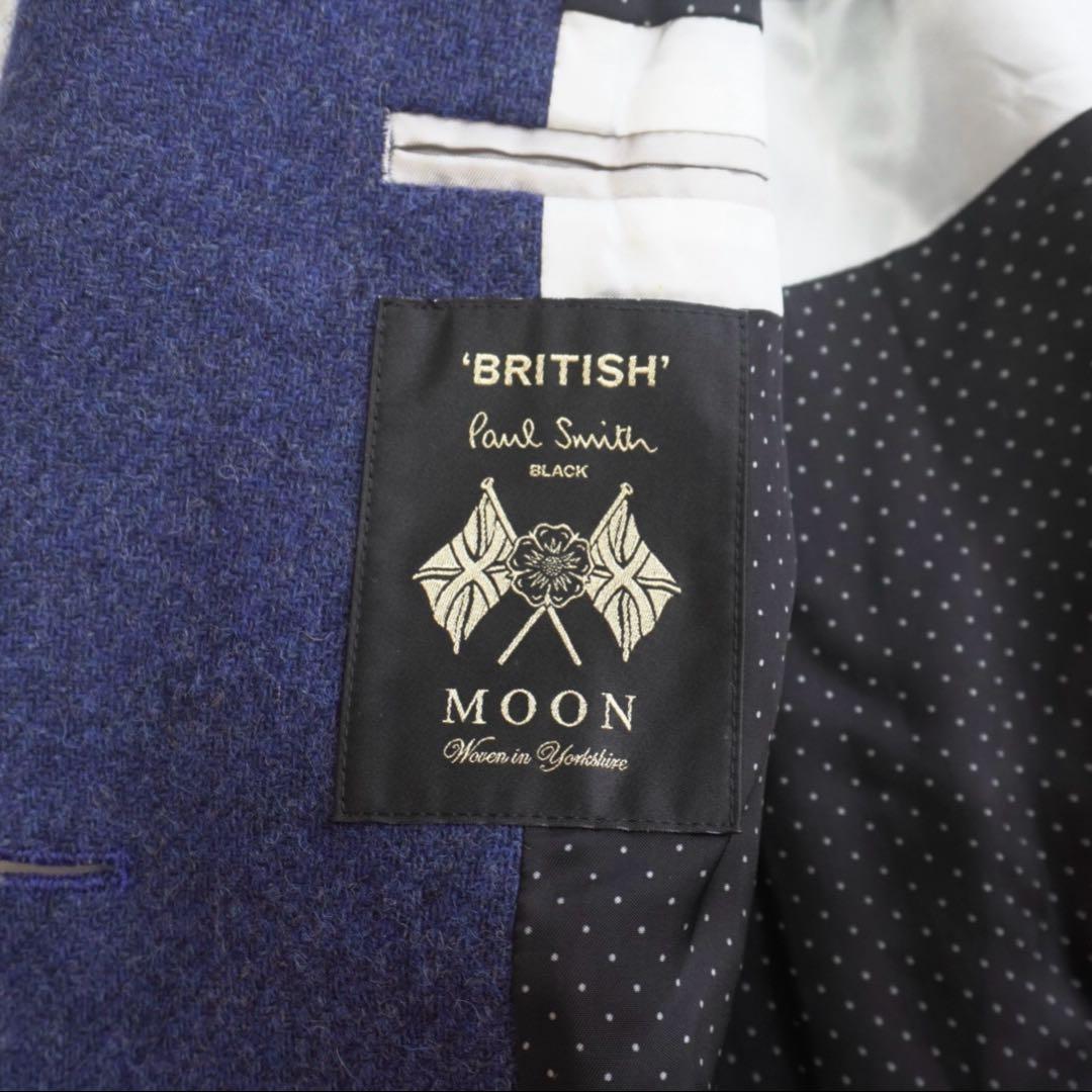美品 ポールスミスブラック×MOON社 チェスターコート ウール ライトメルトン