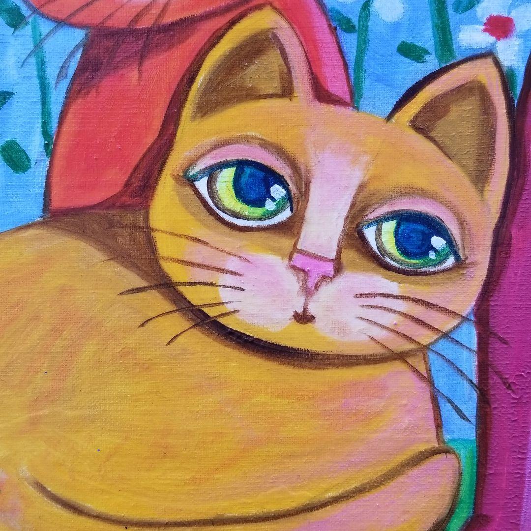 油絵　専用　一緒に眠くなる猫のきょうだい
