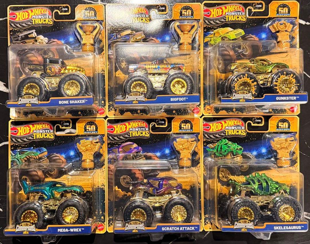 Hot Wheelsモンスタートラック 【トロフィーチャンピオンズ】6台セット！