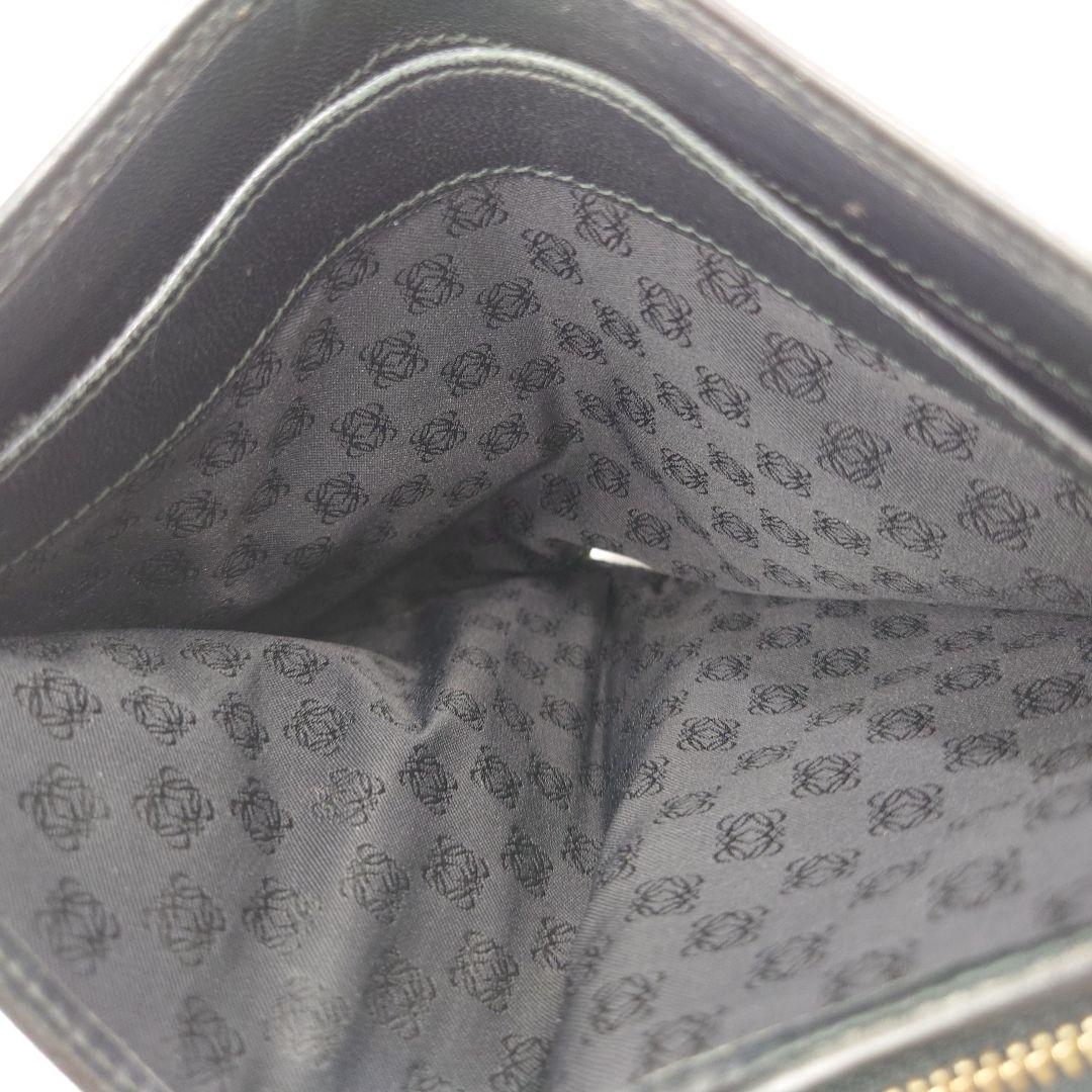 LOEWE 三つ折り財布 レディース ヴィンテージ 黒 アナグラムロゴ ロエベ