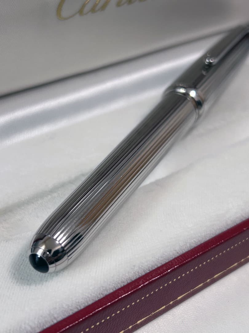 【Cartier】万年筆 ルイ カルティエ プラチナフィニッシュ ゴドロン