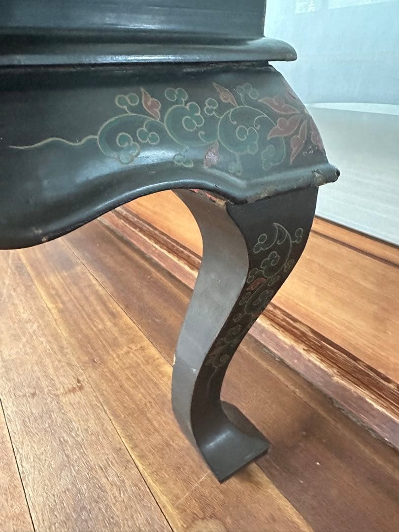 螺鈿漆器 玉石彫 テーブル　古民居出品 インテリア