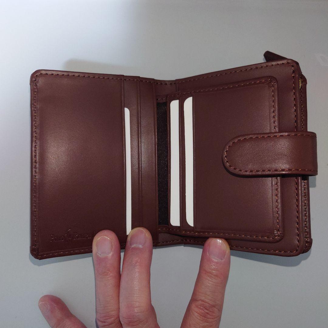 ラルフローレン 二つ折り財布 緑と黒のチェック柄